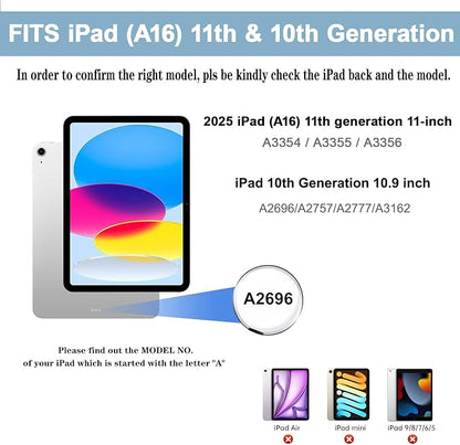 Detachable Keyboard Case for iPad 10th Gen & 11th Gen, Slim Cover - Image 2