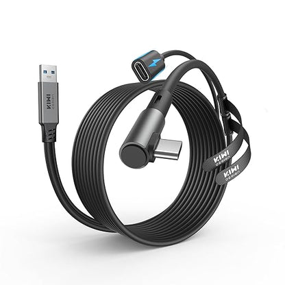 KIWI design Link Cable with Charging 16FT Compatible with Meta Quest 3s/3/2/ by KIWIdesignUS