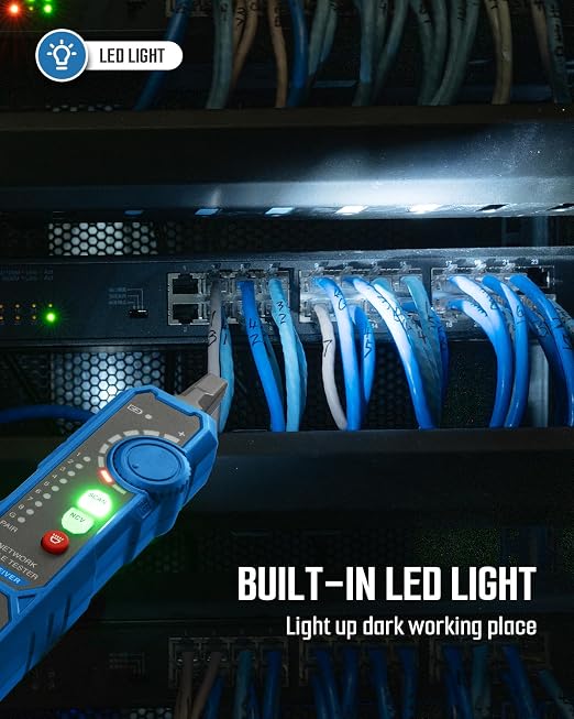 TESMEN TLP-900AR Network Cable Tester, Continuity, RJ11 RJ45, - Image 6