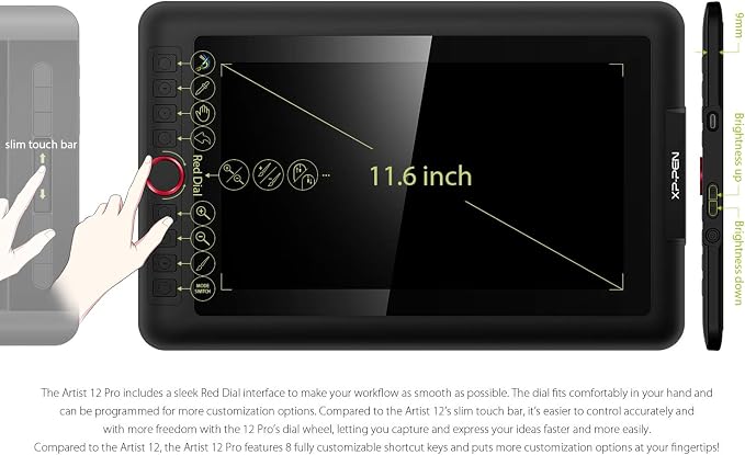 XPPen Artist12 Pro 11.6" Drawing Tablet - Image 2
