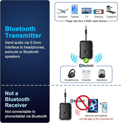 Premium Bluetooth 5.4 Transmitter, Airplane Wireless Adapter, Supports 2 - Image 7