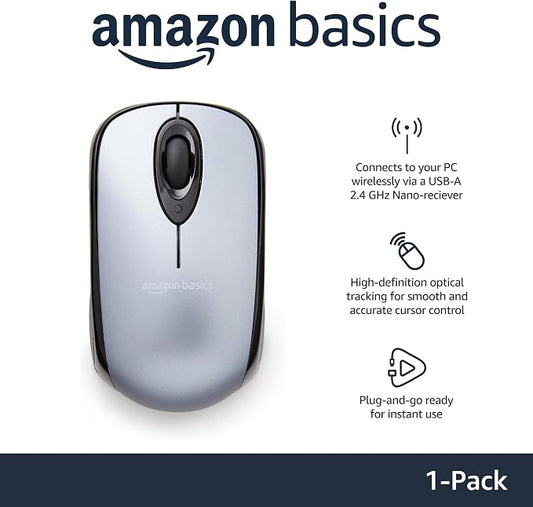 Amazon Basics 2.4 Ghz Wireless Optical Computer Mouse - Image 2