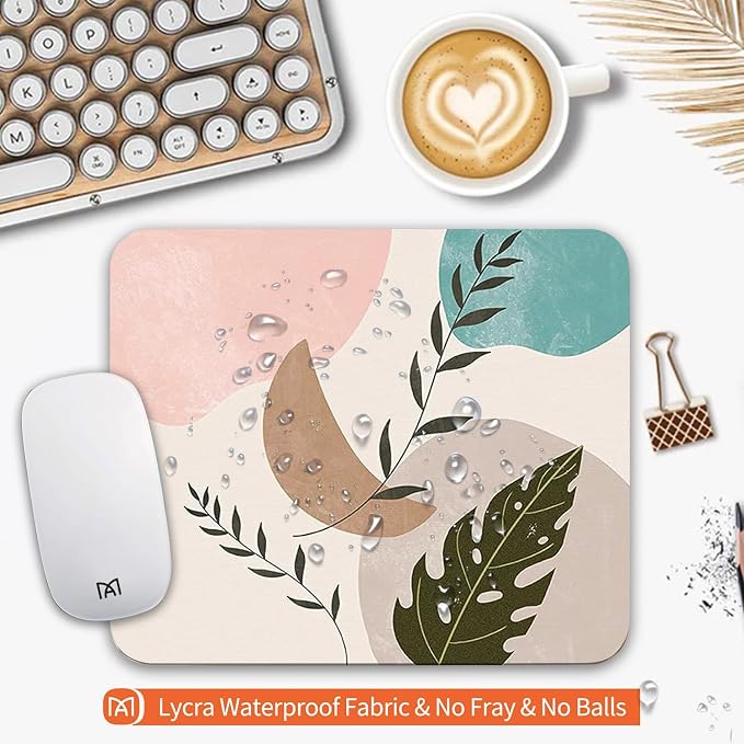 Square Mouse Pad Abstract Art, Personalized Premium-Textured Custom Mouse Mat - Image 3