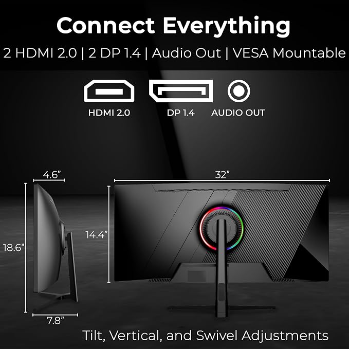 Deco Gear 34” Curved Ultrawide Business Monitor | 3440x1440, 99% sRGB | - Image 7