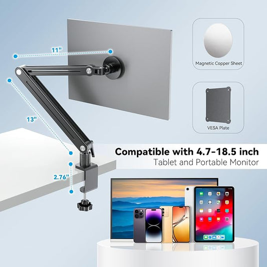 Strong Magnetic Portable Monitor Desk Clamp - 75mm VESA Mount 4.7" 15.6" 16" - Image 2