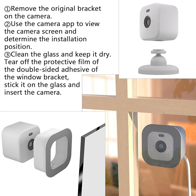 Teccle Window Mount for Blink Mini 2k / 2, Through Glass Use Blink Indoor Camera - Image 3