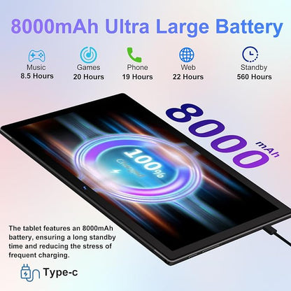 Android Tablet with Keyboard, 10 inch Android 14 Tablets 22GB+128GB, Octa-Core - Image 6