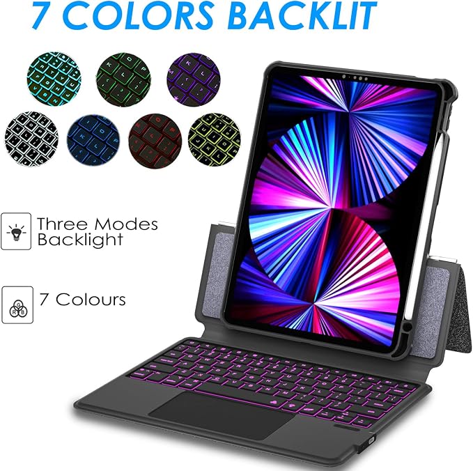 iPad Air 5th Keyboard Case for iPad Air 11 inch 2024/4th/3rd/2nd/1st Gen - Image 5