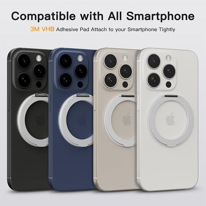 COOLQO 4Pcs 360 Spin Cell Grip Ring Phone Stand Magnetic Holders - Image 2