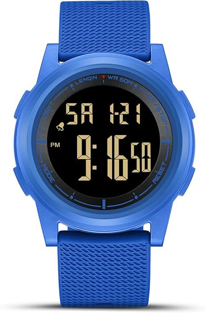 HANPOSH Mens Digital Watch Ultra Thin Minimalist Sports Waterproof Outdoor LED by BIDENWATCHESUS