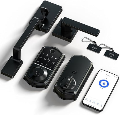 Veise VE017-D Smart Fingerprint Front Door Lock Set, App Control, 8-in-1 - Image 16