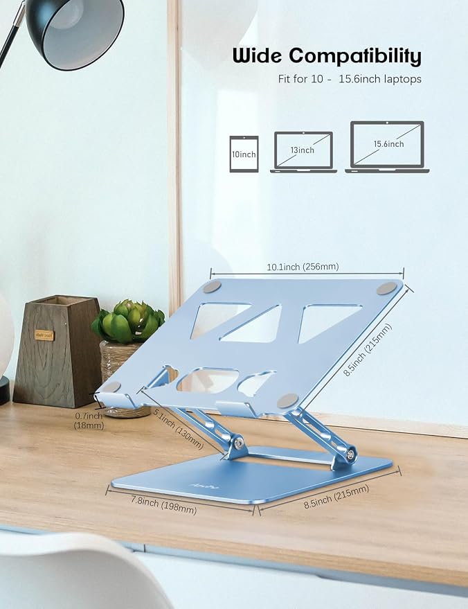 Adjustable Laptop Stand for Desk, Portable Laptop Stand Holder and Riser - Image 4