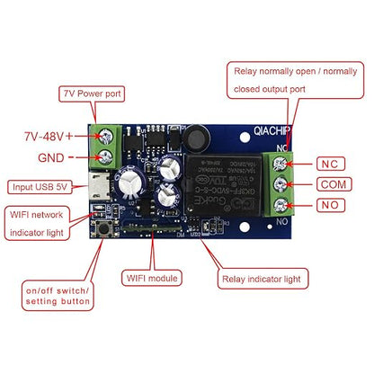 Ewelink WiFi Wireless Smart Relay Module USB 5v 1 Channel Inching Selflock - Image 3