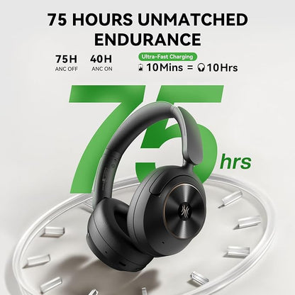 OneOdio Focus A6 Hybrid Active Noise Cancelling Headphones, 75H Playtime - Image 4