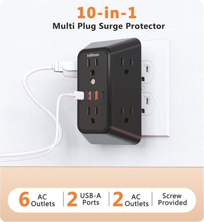 USB Wall Charger Power Strip Surge Protector - Image 2