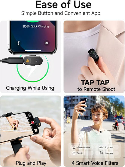 MAONO Wave T1 Mini Wireless Lavalier Microphone - Image 9