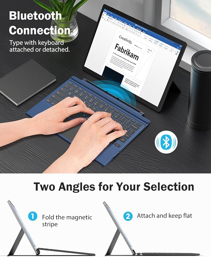 MoKo Type Cover Fit Microsoft Surface Pro 7 Plus/Pro 7/ Pro 6/ Pro 5/Pro 4/3 - Image 6