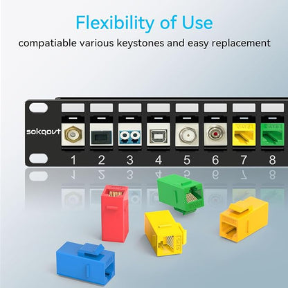 12 Port Mini Blank Keystone Patch Panel - Image 4