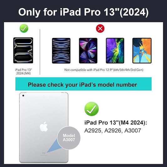 iPad Pro 13 inch Case with Keyboard, Flex Magnetic Detachable Backlit Keyboard - Image 2