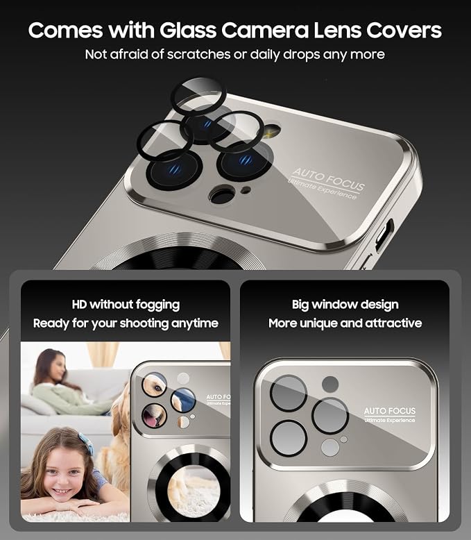 Magnetic for iPhone 13 Pro Case, Built-in Camera Lens Protector, Compatible - Image 2