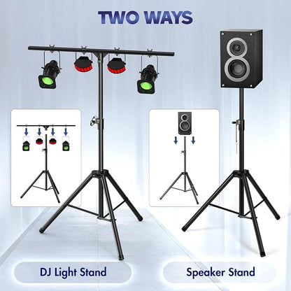 Qoope DJ Light Stand T-Bar, Heavy-Duty DJ Stand Tripod Adjustable DJ Lighting - Image 6