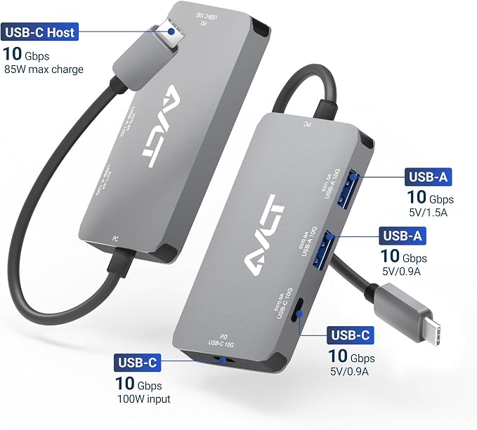 AVLT 4-Port USB 3.1 Gen 2 Type C 10G Hub - Image 3