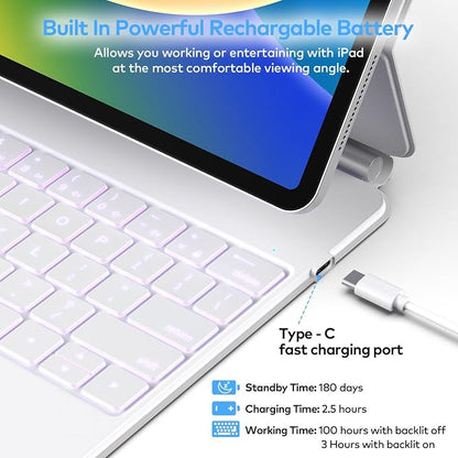 Keyboard Case for iPad Air 11-inch & iPad Pro 11 inch – Magic-Style Magnetic - Image 9