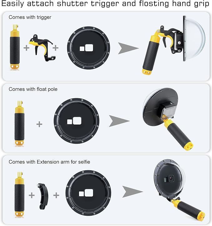 Dome Port for GoPro Hero 8 Black, Dome Port Lens - Image 6