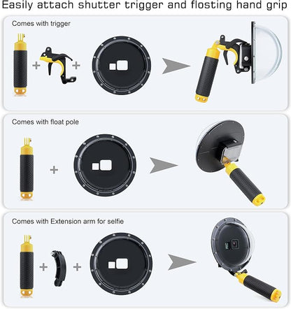 Dome Port for GoPro Hero 8 Black, Dome Port Lens - Image 6