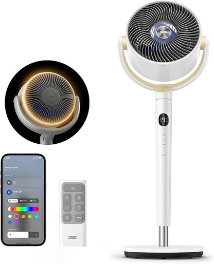 Dreo Smart Fan for Bedroom, 120° +120° Omni-Directional Oscillating Fans by DREO