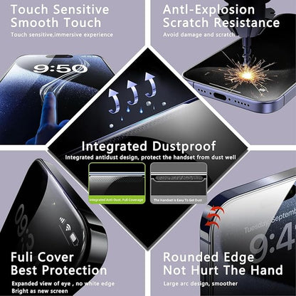 Screen Protector for iPhone 17, iPhone 16 Pro 6.3-Inch, 2 Pack, 9H Tempered - Image 4