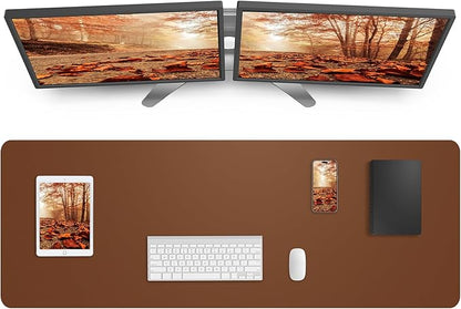 Large Desk Mat 55" x 17"Leather Desk Pad Protector, Mouse Pad, Office Desk Mat by AFIING
