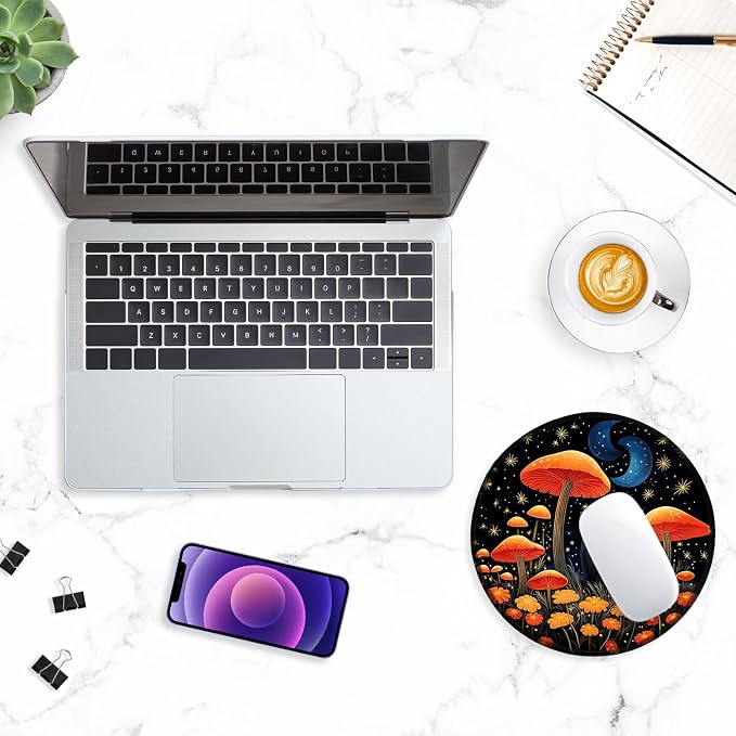 ITNRSIIET Round Mouse Pad with Stitched Edge Premium-Textured Waterproof - Image 7