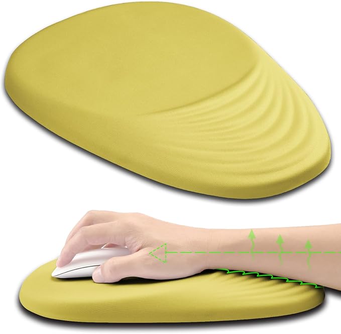 Ergonomic Mouse Pad Wrist Support, Foam Massage Design & Non-Slip PU Base by Armanza