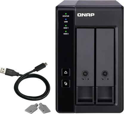 QNAP TR-002-A-US 2 Bay USB Type-C Direct Attached Storage by QNAP