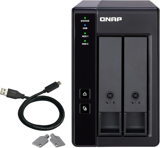 QNAP TR-002-A-US 2 Bay USB Type-C Direct Attached Storage by QNAP
