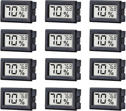 12 Pack Pgzsy Mini Small Digital Electronic Temperature Humidity Meters Gauge by Pgzsy