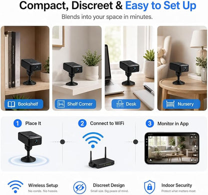 Mini WiFi Hidden Camera 1080P HD, Small Spy Camera - Image 6
