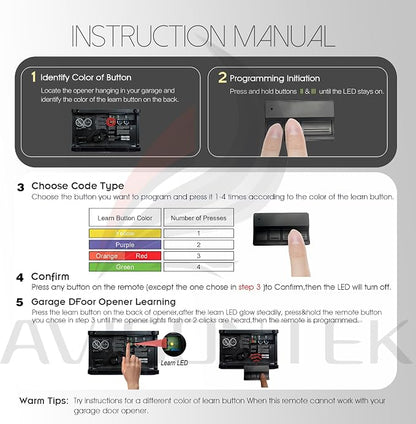Avisontek 2-Pack for LiftMaster Chamberlain Craftsman Universal Garage Door - Image 9