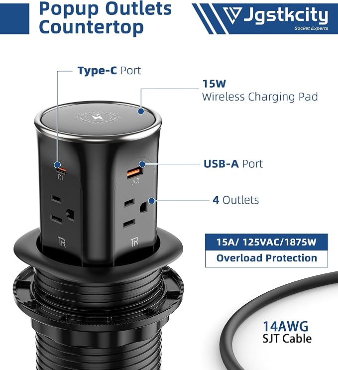 Jgstkcity Pop Up Countertop Outlet - Image 7