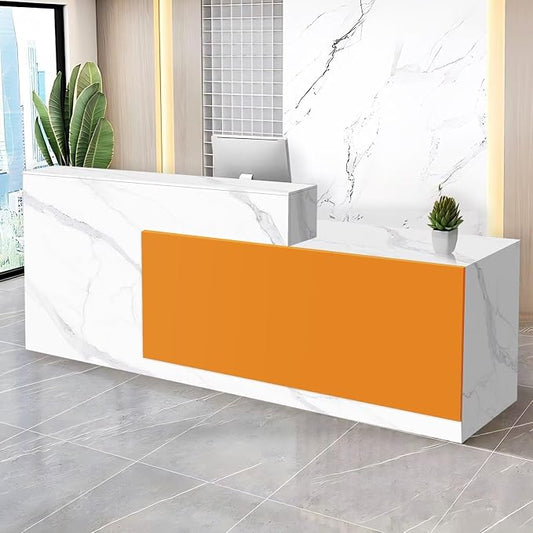 Reception Desk with Counter Modern Checkout Counter with Lockable Drawer by Unknown