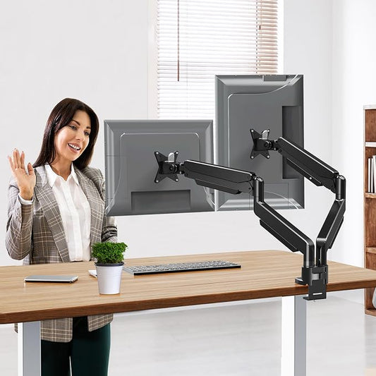 MOUNT PRO Dual Monitor Stand for Max 43 Inch Ultrawide Computer Screen - Image 2