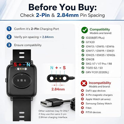 Smartwatch Charger, Magnetic Charging Cable - Image 2