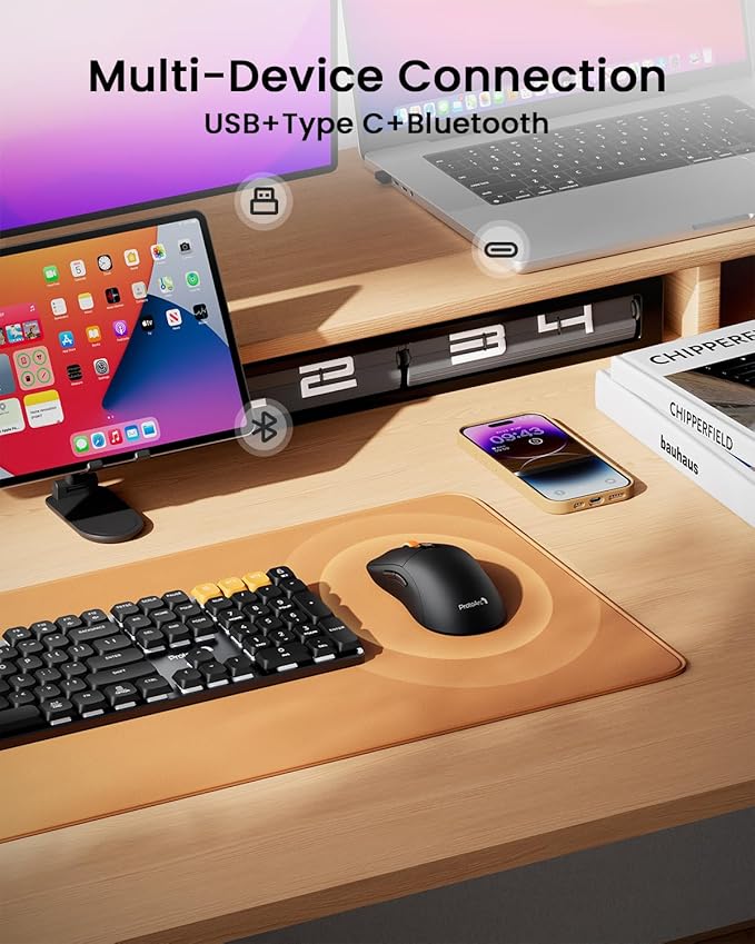 ProtoArc Bluetooth Wireless Mouse, USB C Mouse, EM15 Rechargeable Compact - Image 2