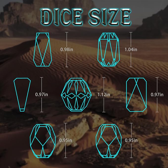 Dungeons and Dragon Dice of 7, Metal Dice Set D and D Polyhedral DND Dice Set - Image 5