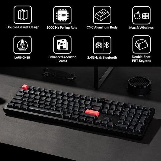 Keychron Q6 Max QMK/LUANCHER Wireless Bluetooth/2.4GHz/USB-C Wired Custom - Image 2