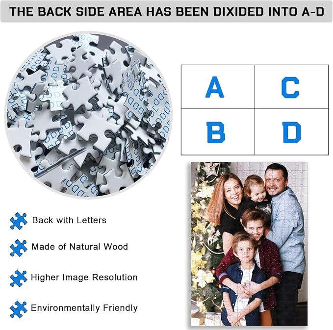 Custom Puzzle 120/200/300/500/1000/1500 Pieces, Personalized Puzzle from Your - Image 3