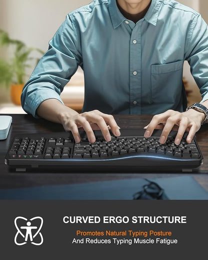 EDJO Ergonomic Wireless Keyboard - Image 2