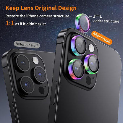 Hoerrye for iPhone 15 Pro Max/iPhone 15 Pro Camera Lens Protector 9H Tempered - Image 2
