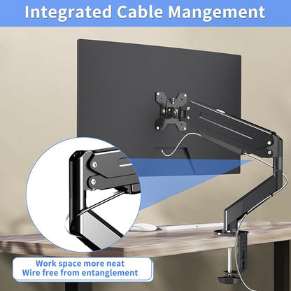 Suptek Single Monitor Mount, Adjustable Gas Spring Monitor Arm Desk Mount Stand - Image 5